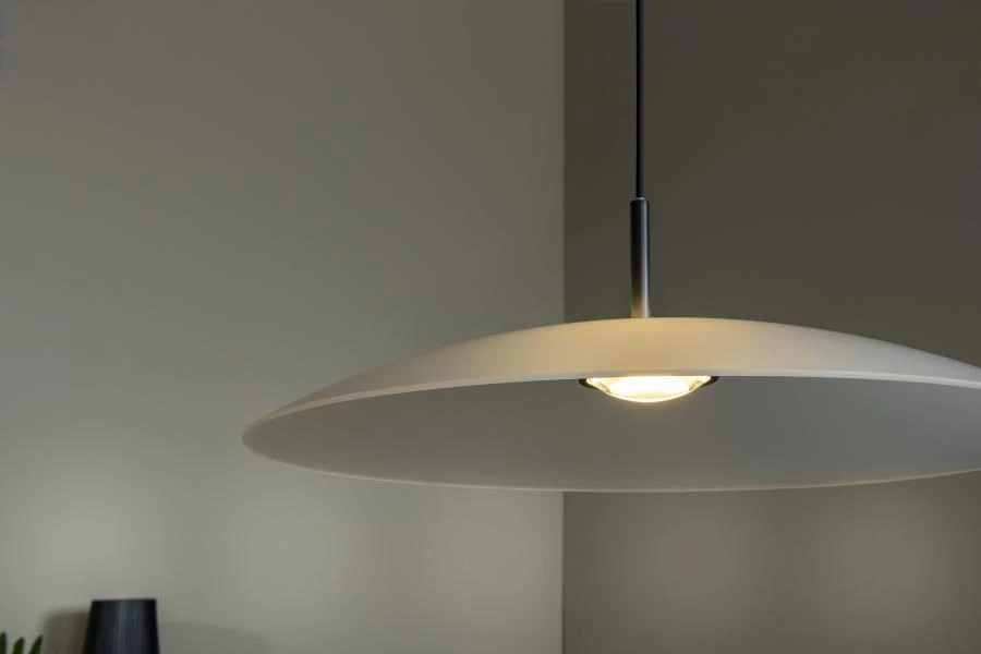 Lucide Premium MENGA - Suspension - Ø 60 cm - LED Dim. - 1x18,6W 2700K - Opalin - ambiance 2